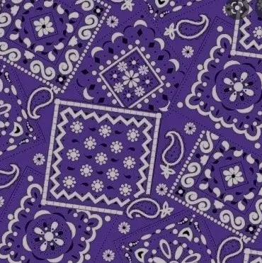 Purple Bandana (Dark) Fabric (1/4 Yard (9" x WOF))