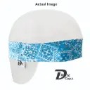 White Solid Blue Bandana (Light) Welding Cap