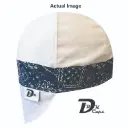 White Solid Blue Bandana (Navy) Welding Cap