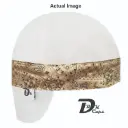 White Solid Brown Bandana (Light) Welding Cap