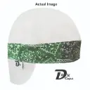 White Solid Green Bandana (Dark) Band Welding Cap