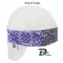 White Solid Purple Bandana (Dark) Welding Cap
