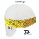 White Solid Yellow Bandana (Dark) Welding Cap