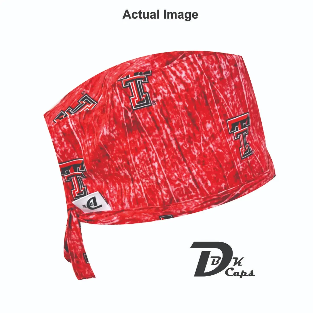 Red Texas Tech Skull-Cap (Extra Small (21" x 22"), Black Liner)