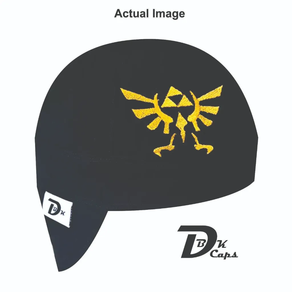 Zelda Royal Crest Embroidery Welding Cap (6 3/8", Black, No, 7" Standard Length)