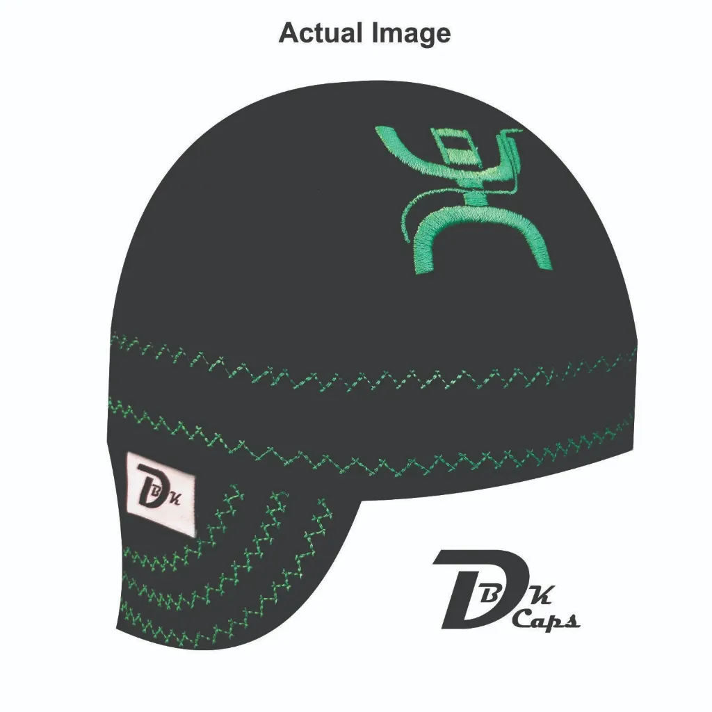 Welding Man Green (Light) Embroidery Welding Cap (6 3/8", Black, No, 7" Standard Length)