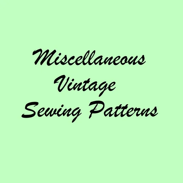 Miscellaneous Vintage Patterns (0000 - Misc. Vintage Pattern)