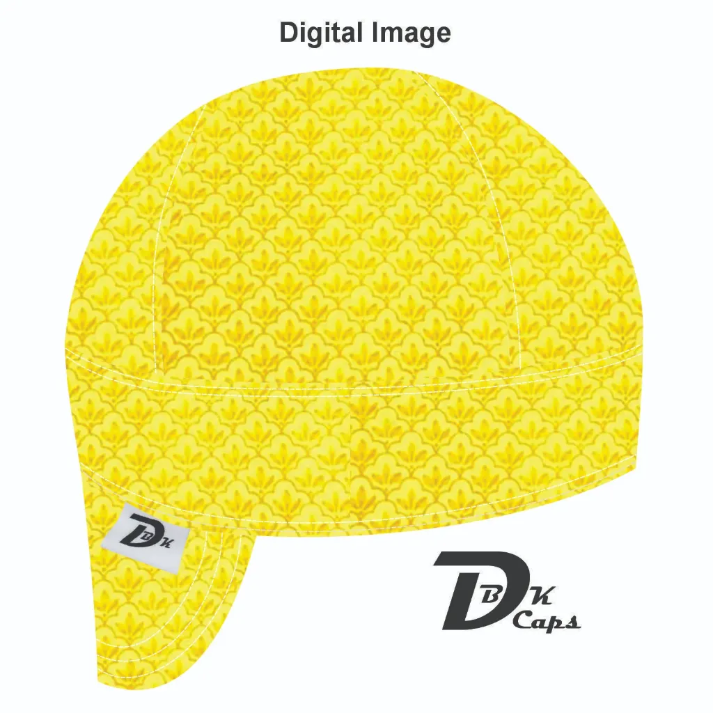 Yellow Scalloped Trellis Welding Cap