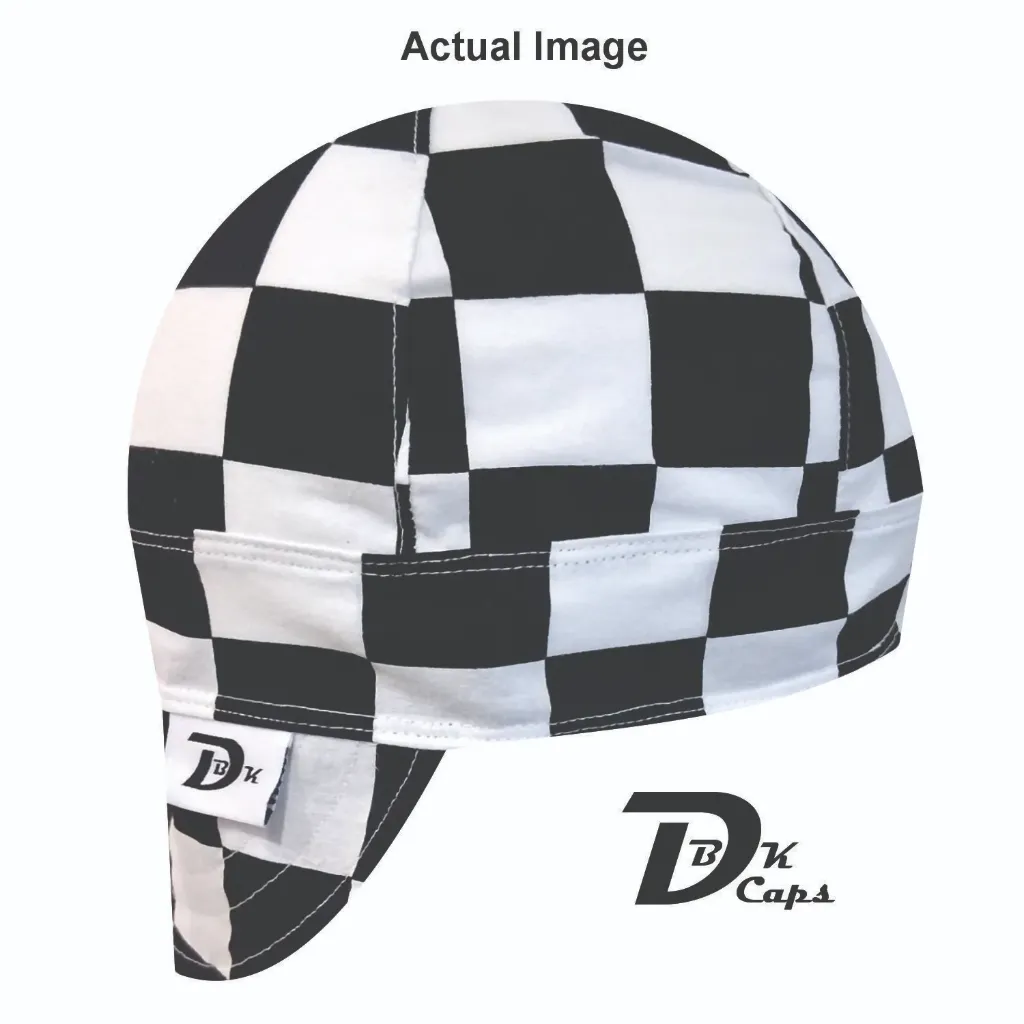 Black Check Welding Cap