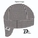 Black Gingham Welding Cap