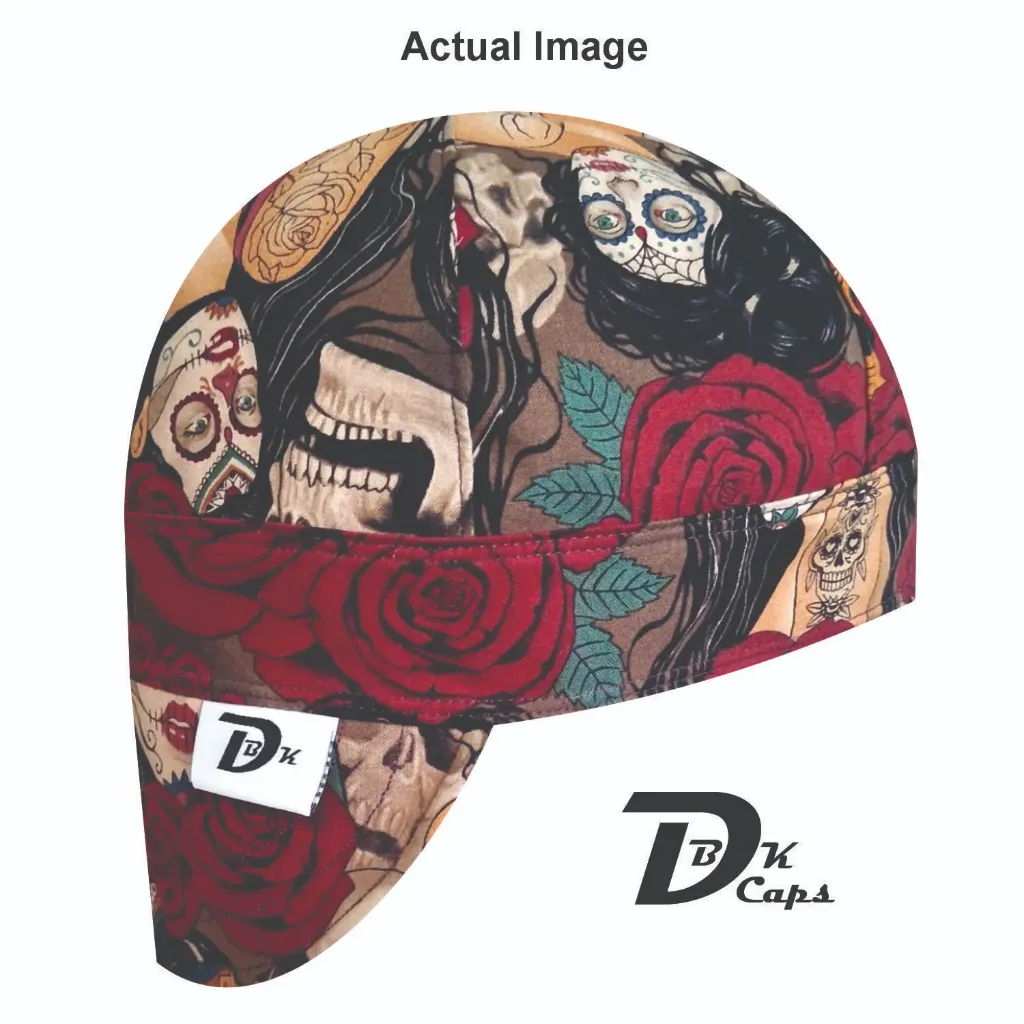 Black Las Elegantes (Smokey) Welding Cap (6 3/8", Black Liner, No, 7" Standard Length)