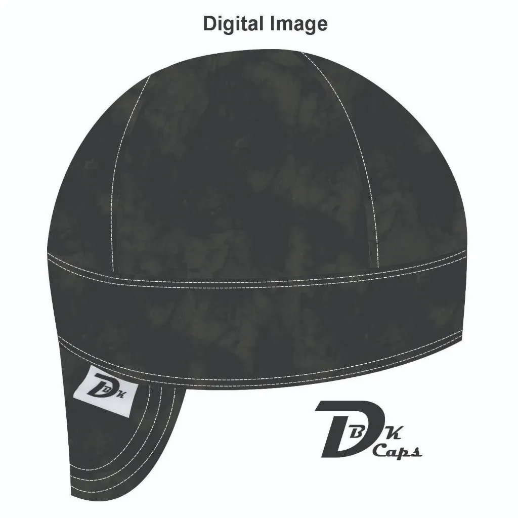 Black Marble Welding Cap (6 3/8", Black Liner, No, 7" Standard Length)