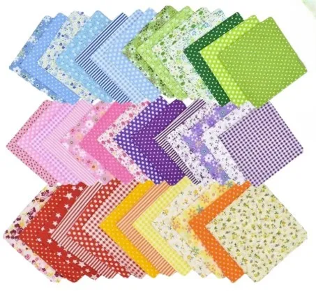 Colored Quilt Square Charm Pack Bundle Fabric