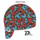 Black Red Blue Flower Welding Cap