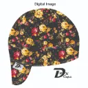 Black Rose Floral Welding Cap