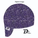Purple Paisley Bandana (Dark) Welding Cap
