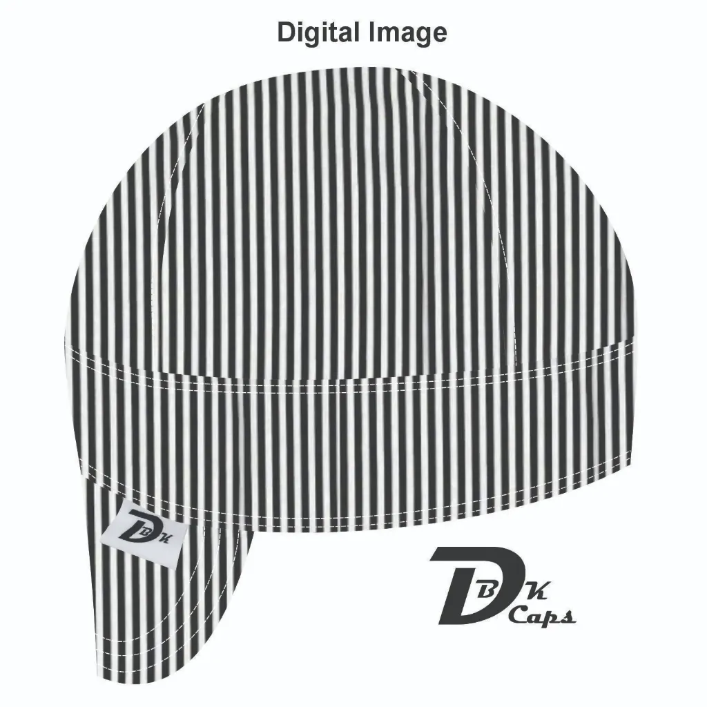 Black Thin Strip Welding Cap (6 3/8", Black Liner, No, 7" Standard Length)