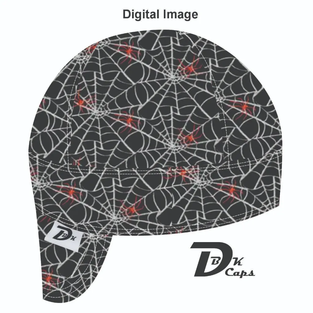 Black Web Spider Welding Cap (6 3/8", Black Liner, No, 7" Standard Length)