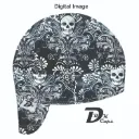 Blue Fancy Skull Welding Cap
