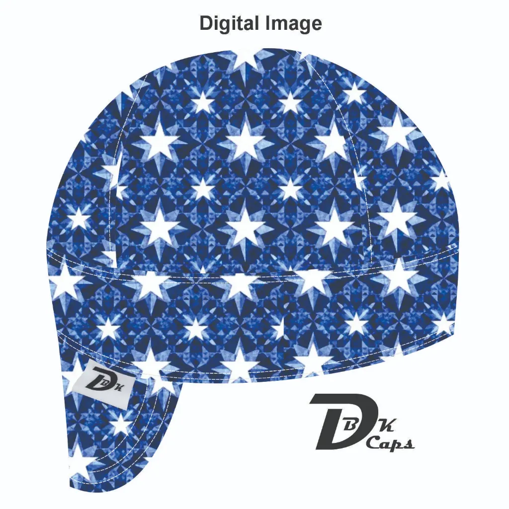 Blue Freedom Welding Cap (6 3/8", Black Liner, No, 7" Standard Length)