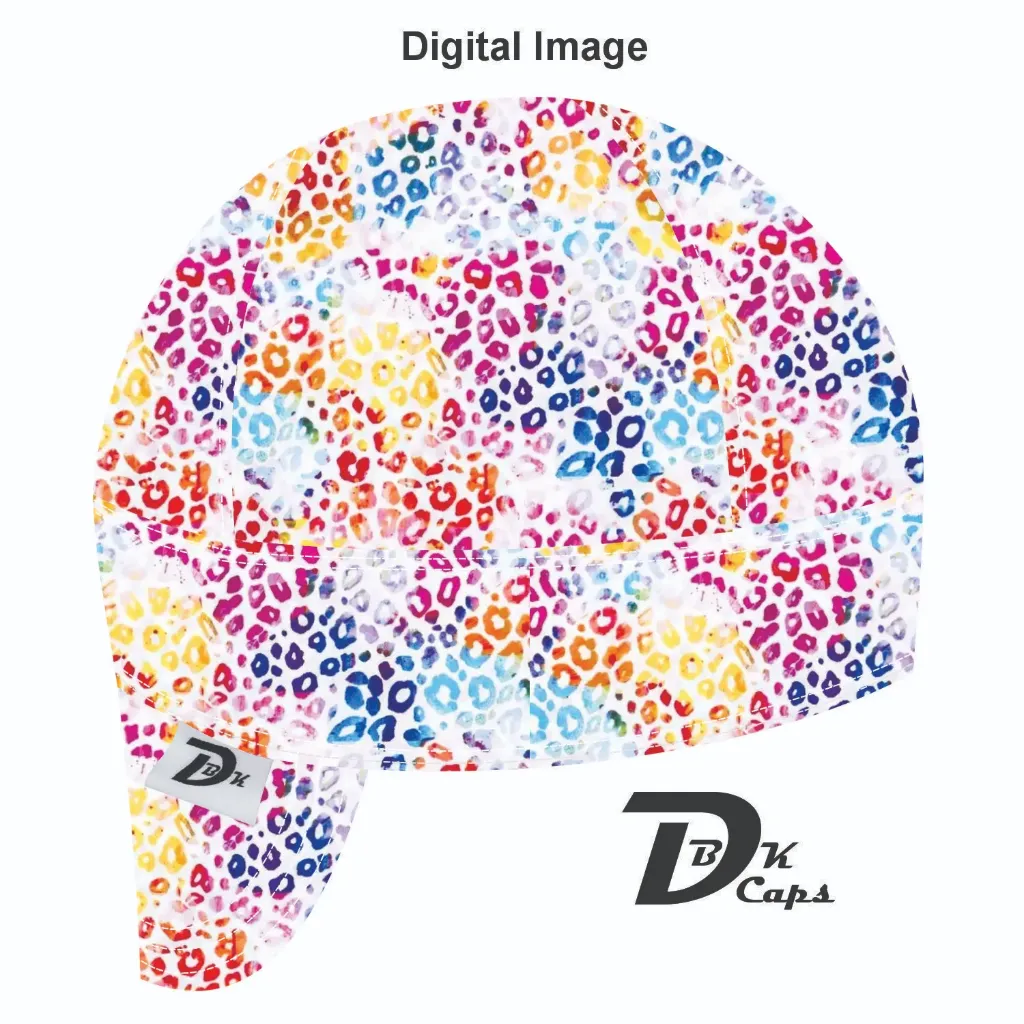White Rainbow Leopard Welding Cap