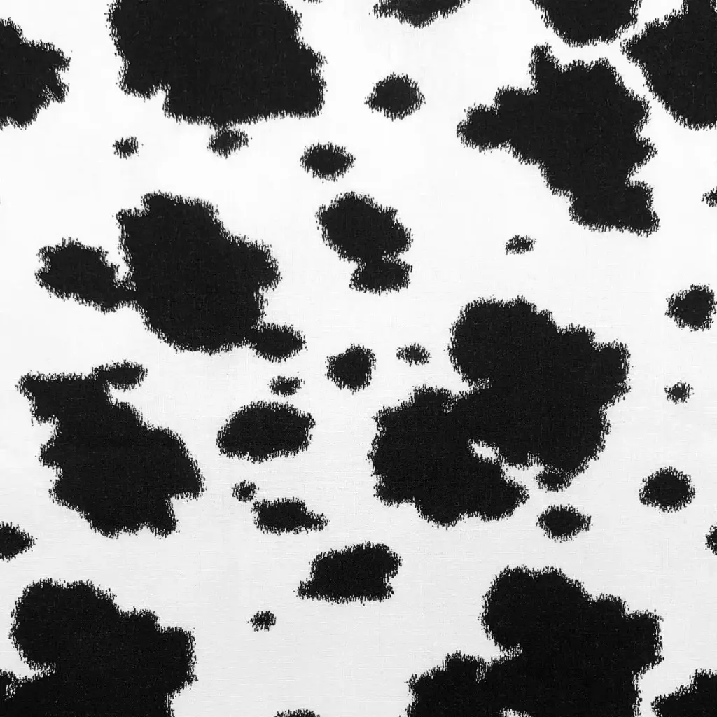 White Cow Blob Fabric (1/4 Yard (9" x WOF))