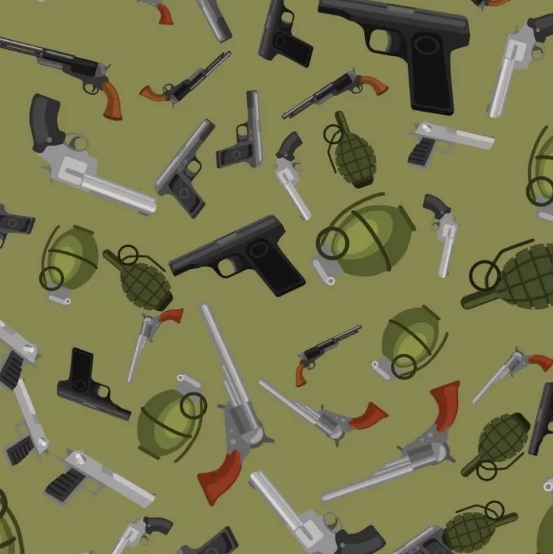 Green Pistol Fabric (1/4 Yard (9" x WOF))