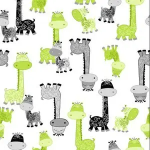 White Giraffe Fabric