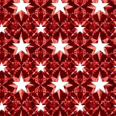 Red Freedom Star Fabric (1/4 Yard (9" x WOF))