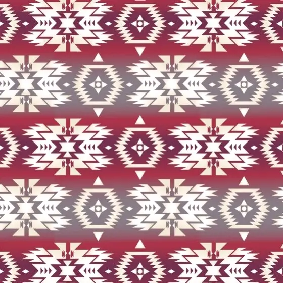 Red Aztec Fabric