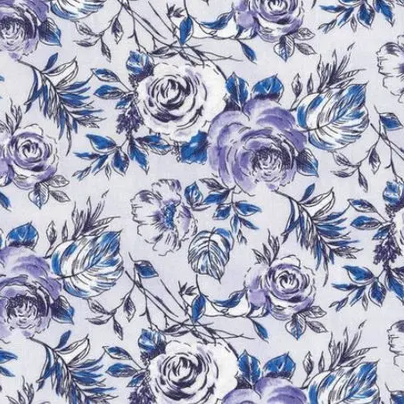 Purple Roses Fabric