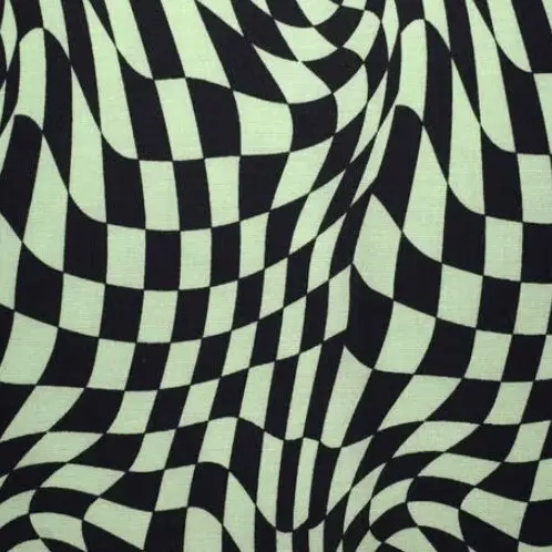 Green Racing Check Fabric