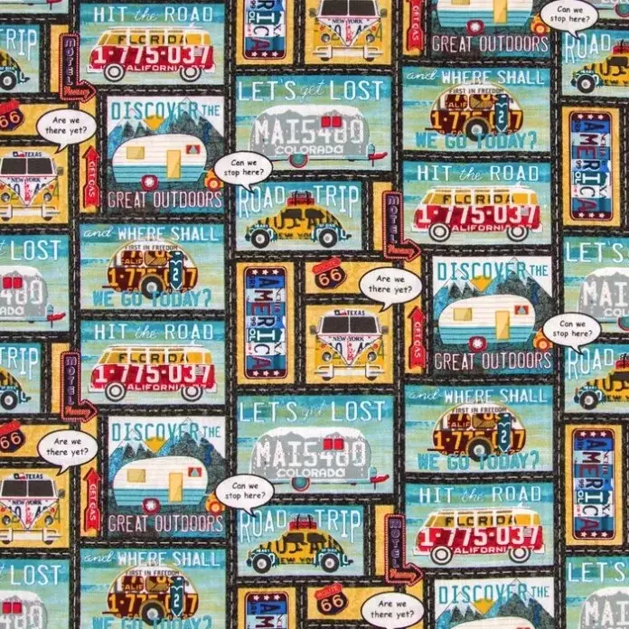 Green Lets Get Lost Fabric (1/4 Yard (9" x WOF))