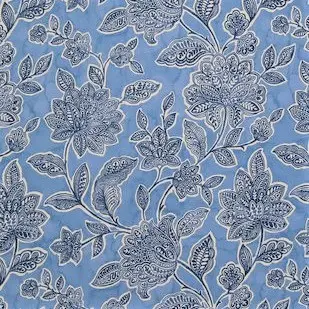Blue Boho Knit Fabric (1/4 Yard (9" x WOF))