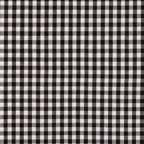Black Gingham Fabric (1/4 Yard (9" x WOF))