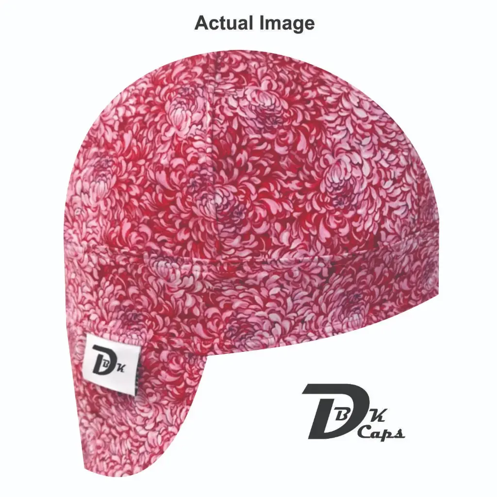 Red Petal Packed Welding Cap (6 3/8", Black Liner, No, 7" Standard Length)