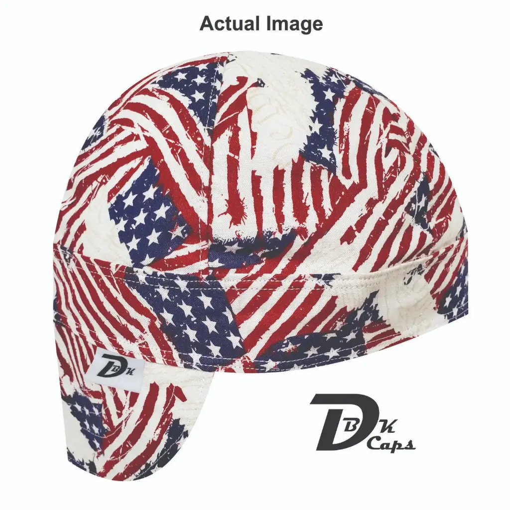 Red Eagle on Flag Welding Cap