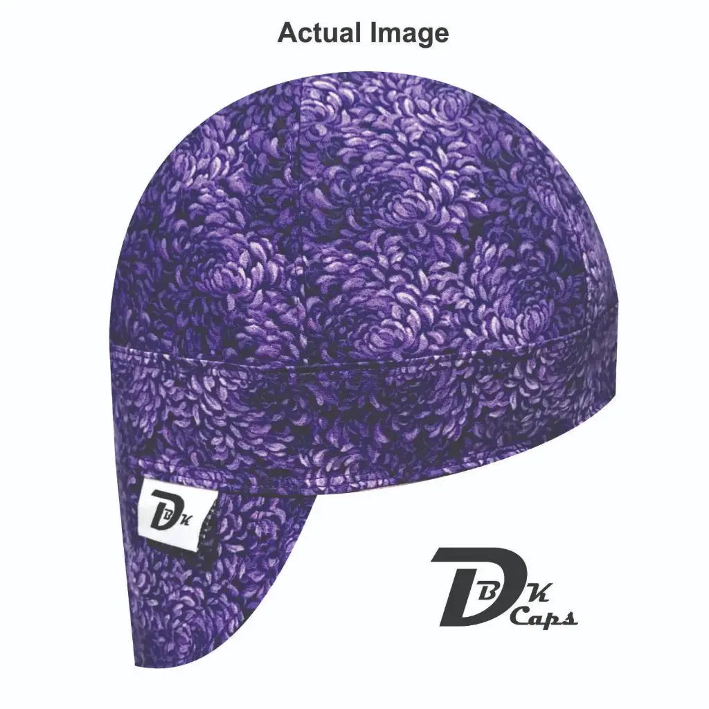 Purple Petal Welding Cap (6 3/8", Black Liner, No, 7" Standard Length)