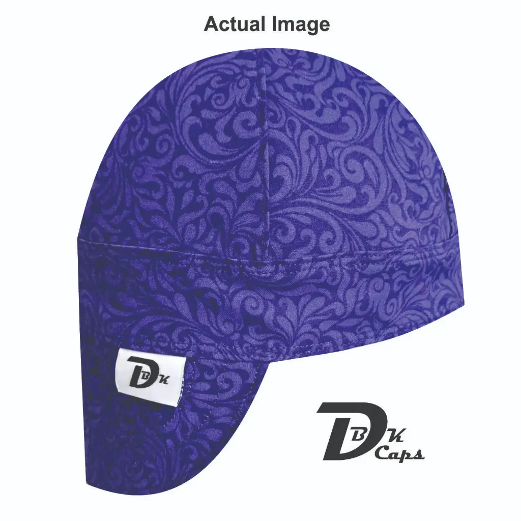 Purple Bliss Welding Cap (6 3/8", Black Liner, No, 7" Standard Length)