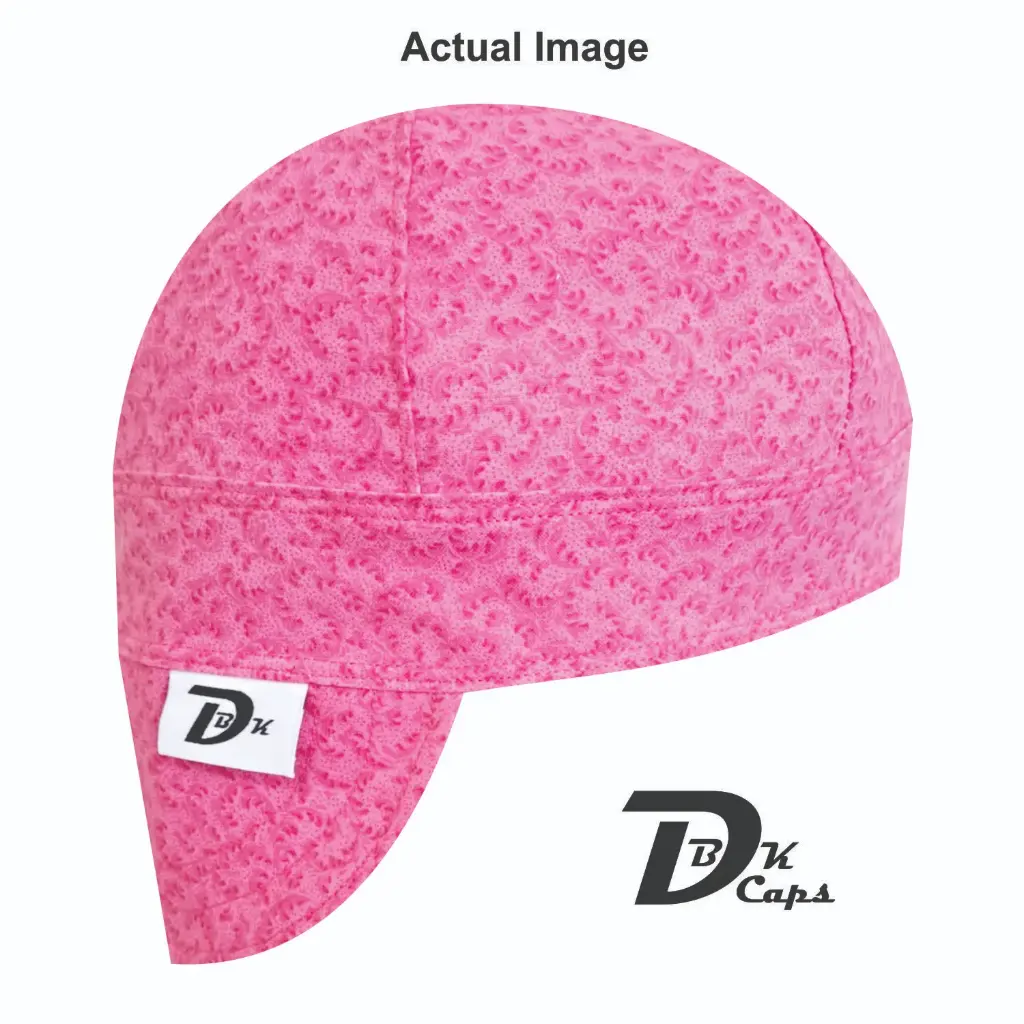 Pink Fancy (Dark) Welding Cap (6 3/8", Black Liner, No, 7" Standard Length)