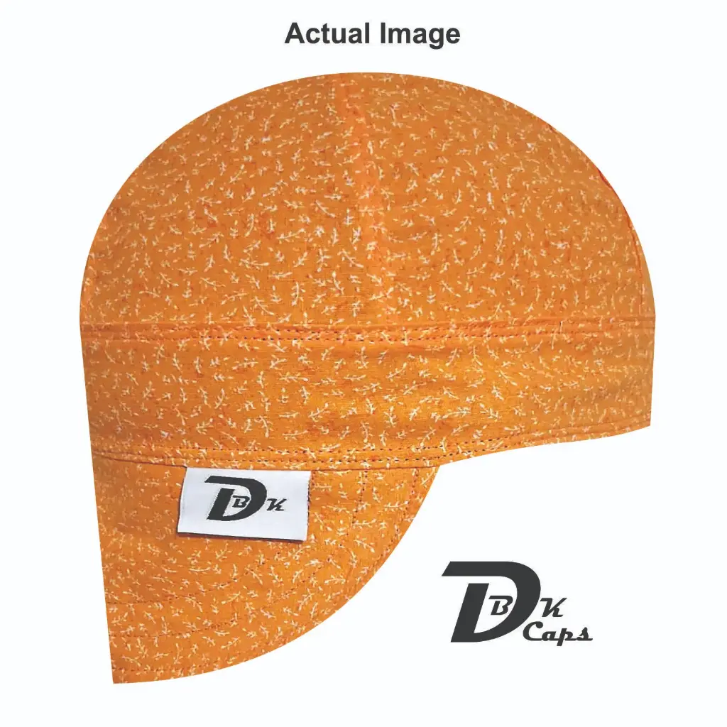 Orange Vine Welding Cap (6 3/8", Black Liner, No, 7" Standard Length)