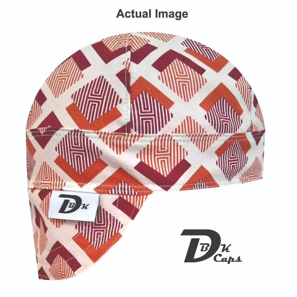 Orange Square Welding Cap (6 3/8", Black Liner, No, 7" Standard Length)