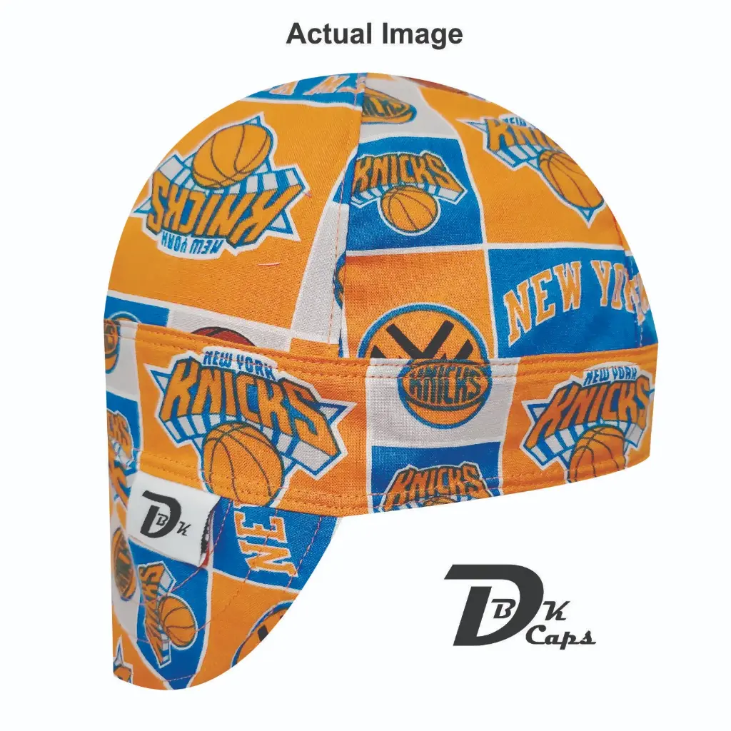 Orange NY Knicks Welding Cap (6 3/8", Black Liner, No, 7" Standard Length)