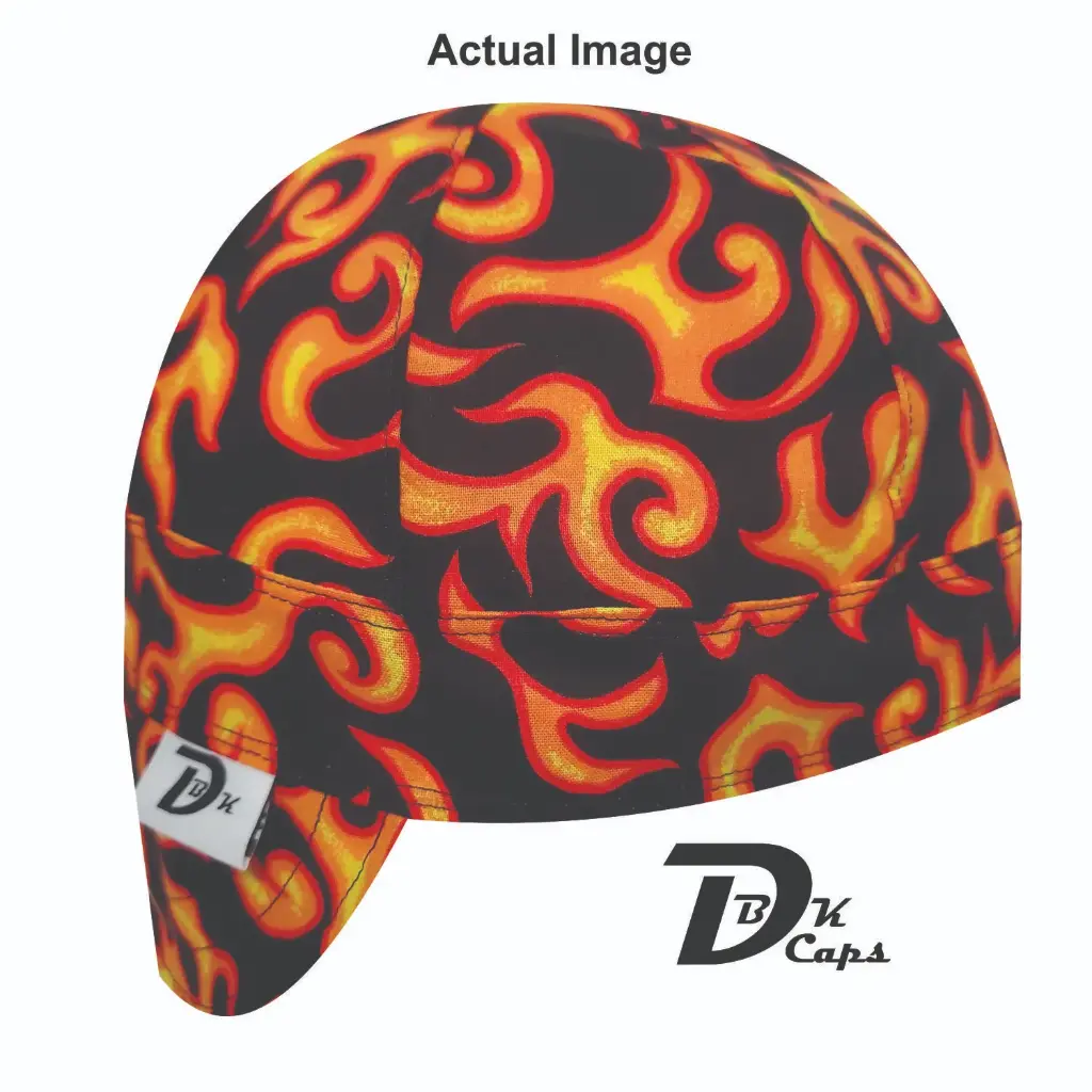 Orange Flame Welding Cap