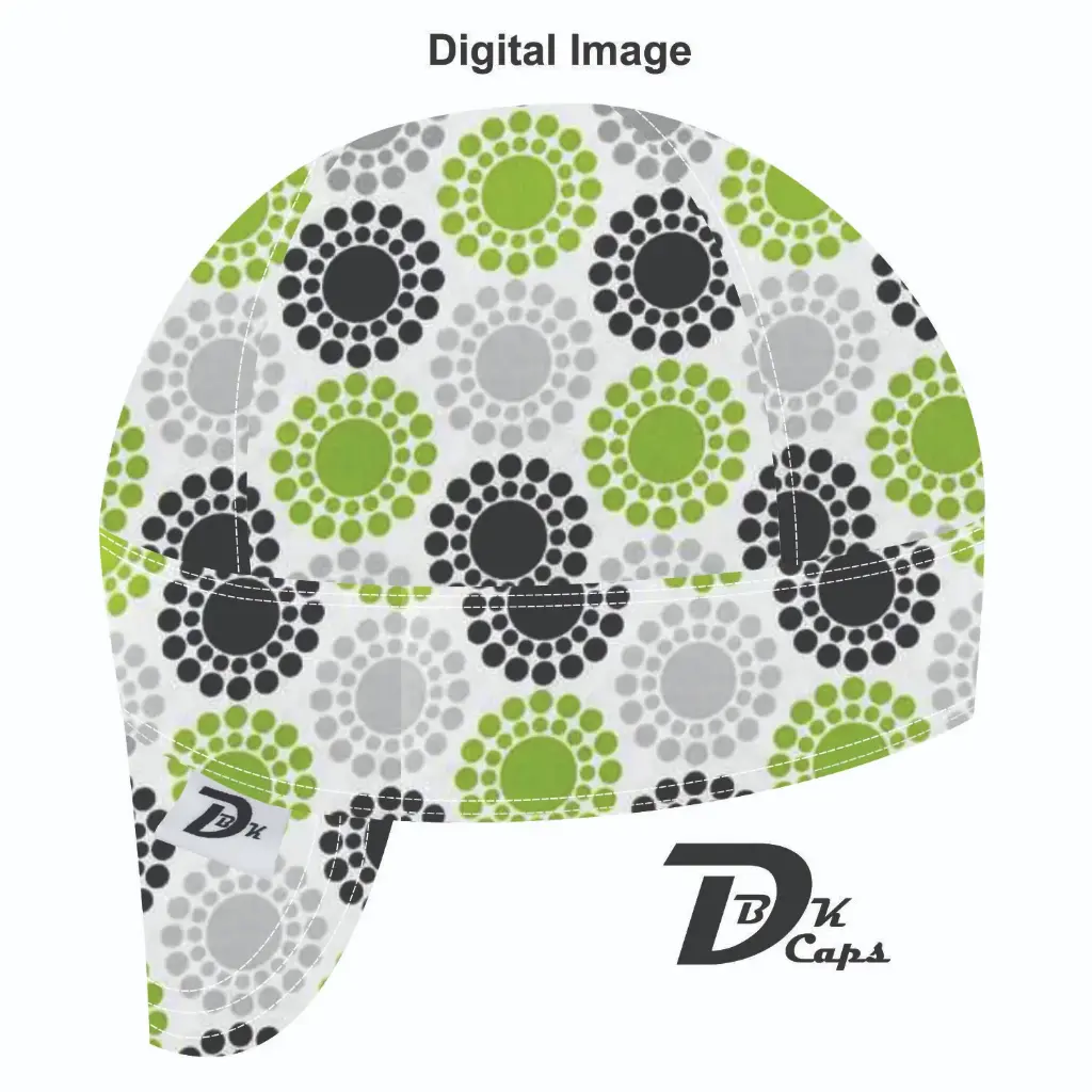 Green Pinwheel Welding Cap (6 3/8", Black Liner, No, 7" Standard Length)