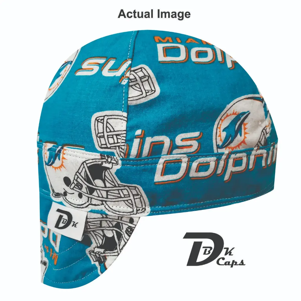 Green Miami Dolphins Welding Cap (6 3/8", Black Liner, No, 7" Standard Length)