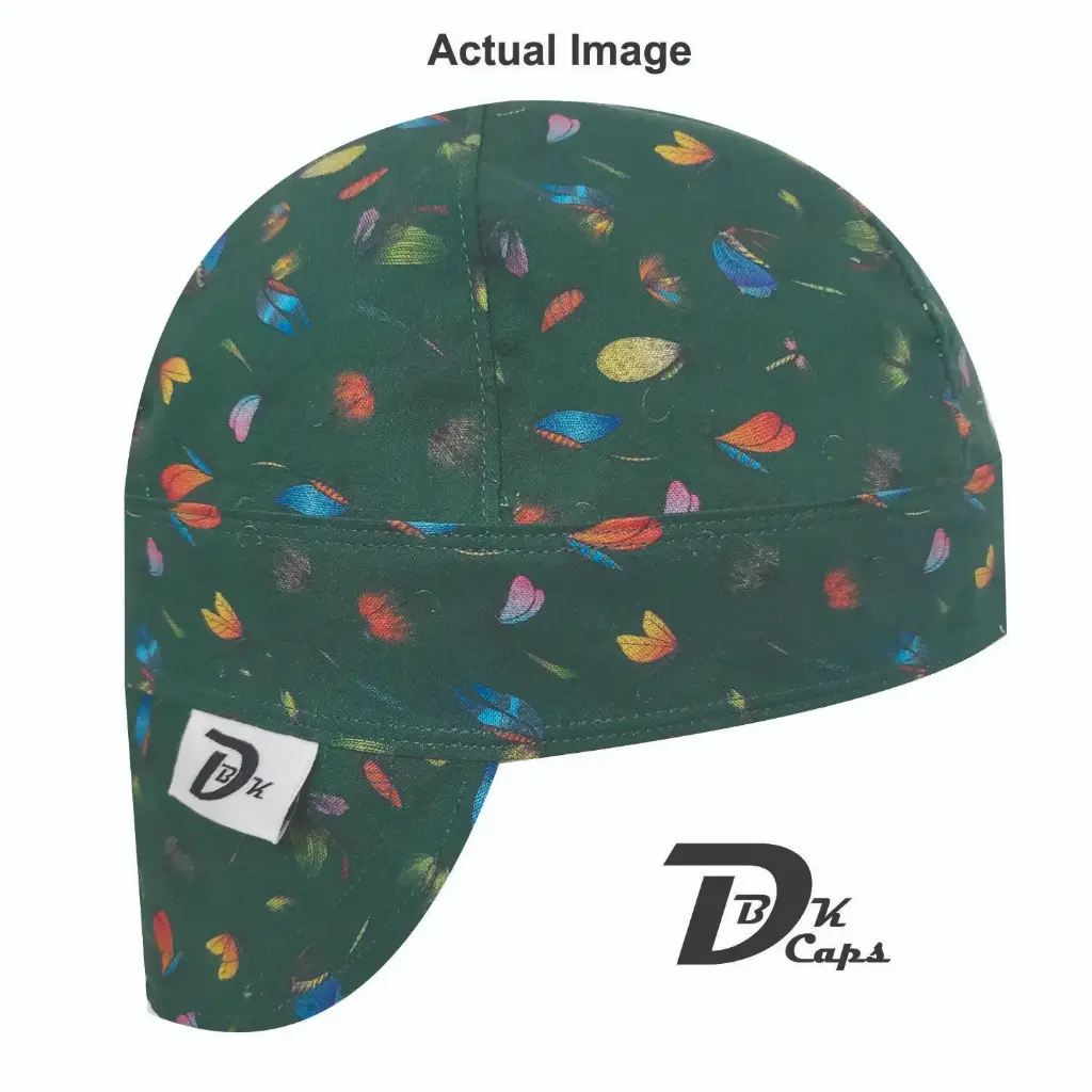 Green Fishing Lure Welding Cap (6 3/8", Black Liner, No, 7" Standard Length)