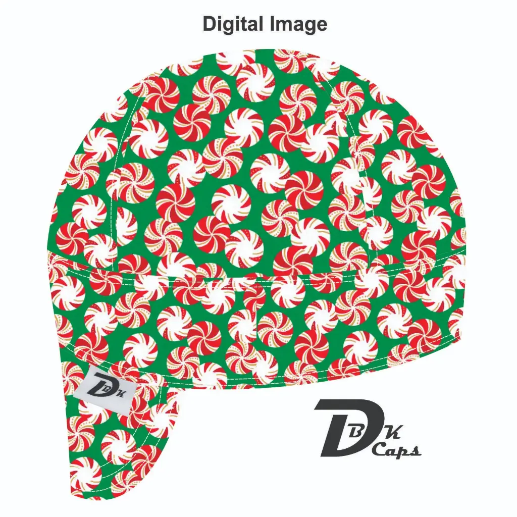 Green Candy Welding Cap (6 3/8", Black Liner, No, 7" Standard Length)