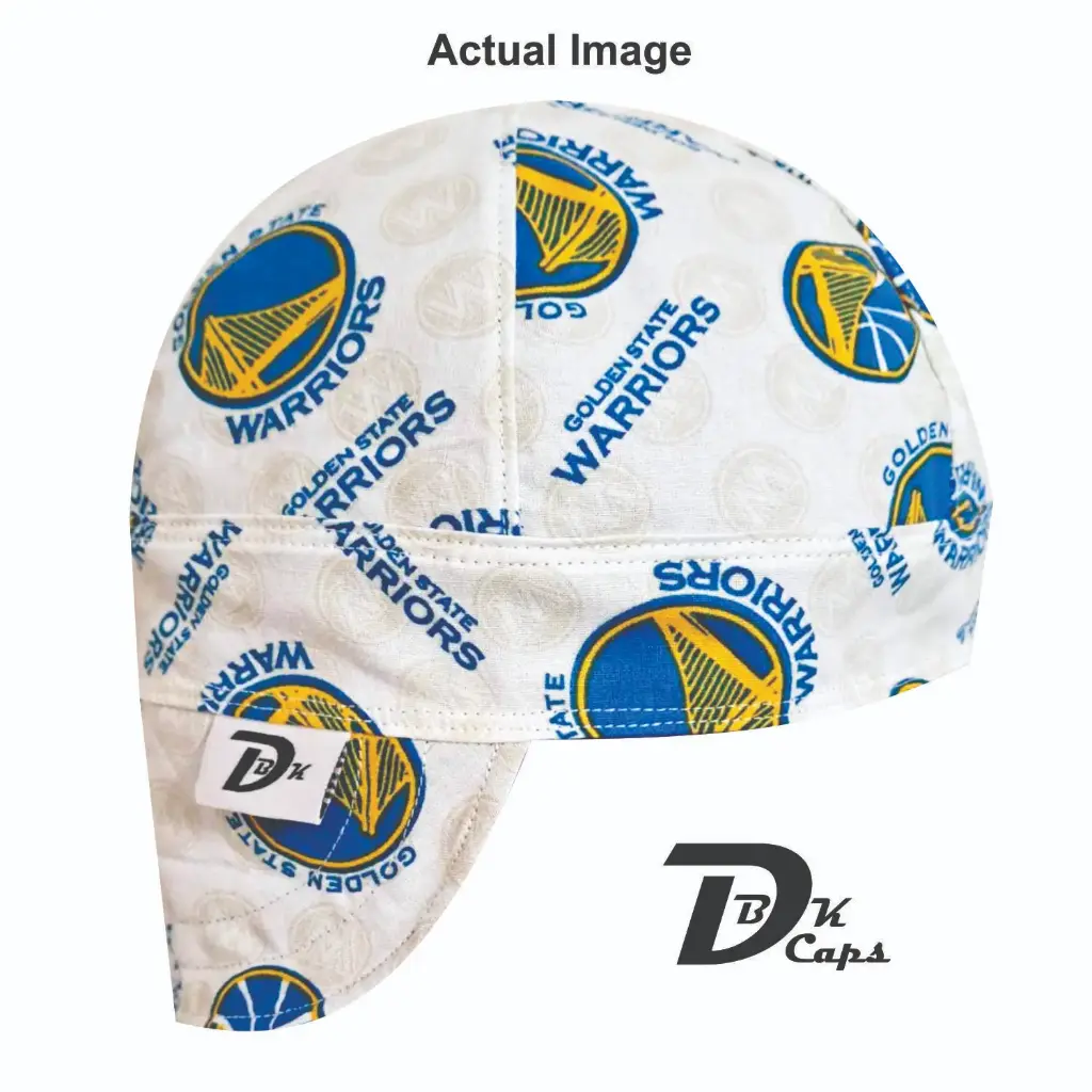 Gray Golden State Warrior Welding Cap (6 3/8", Black Liner, No, 7" Standard Length)