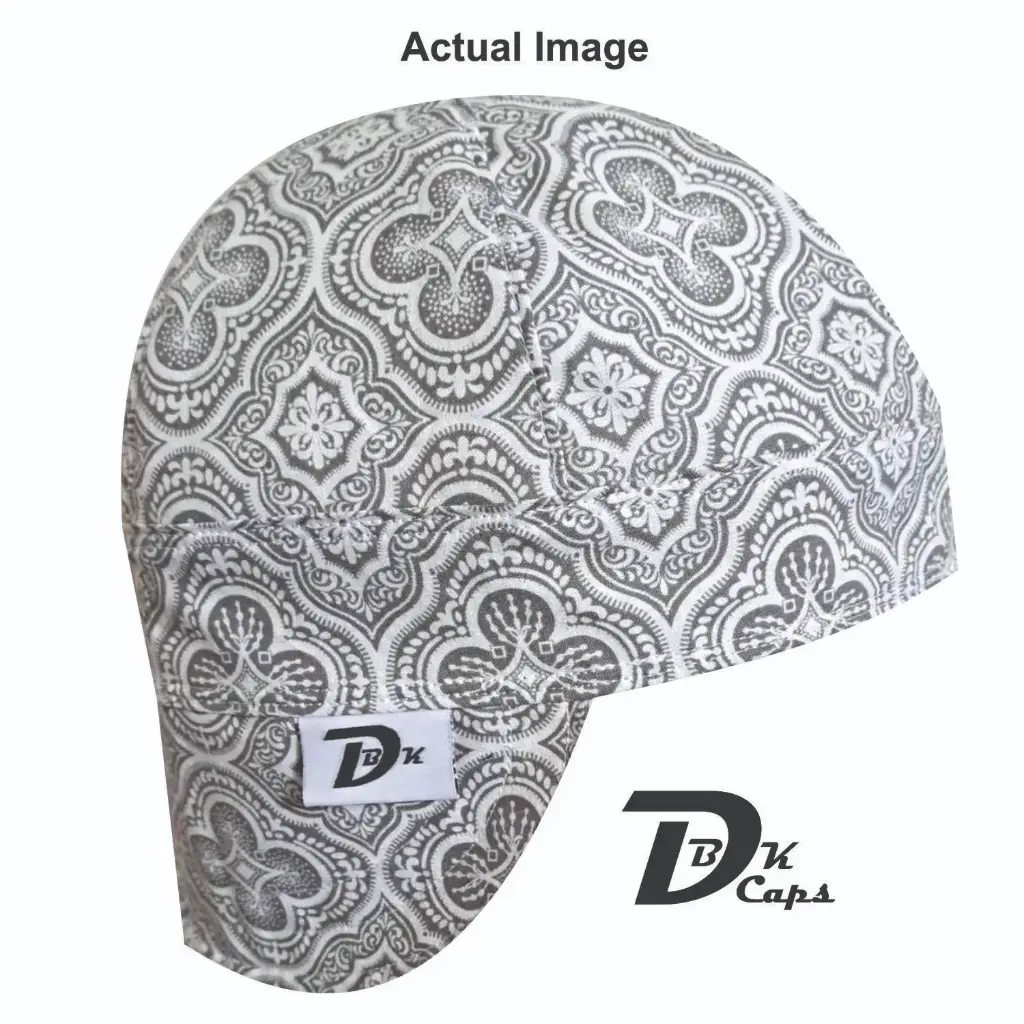 Gray Diamond Paisley Welding Cap